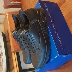 NEW Mens SKECHERS Slip Ins Uno Easy Air 183005 Sneakers Shoes Black Size 9